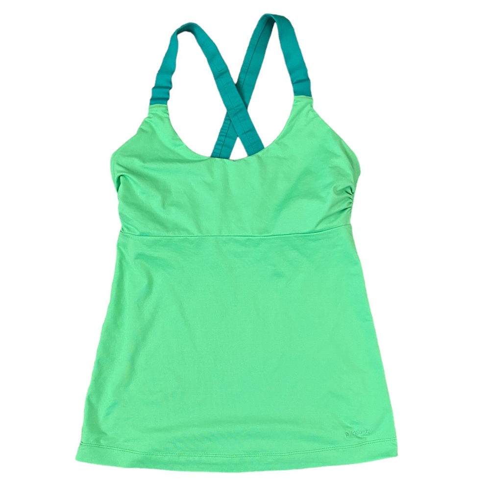 Patagonia Tank Top Green Cross Strap Womens S
